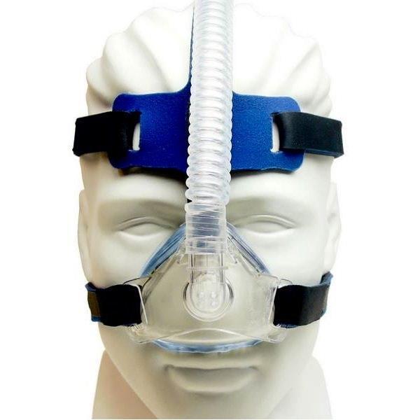Stock Image of SleepNet IQ Blue Nasal CPAP Mask W/ Headgear