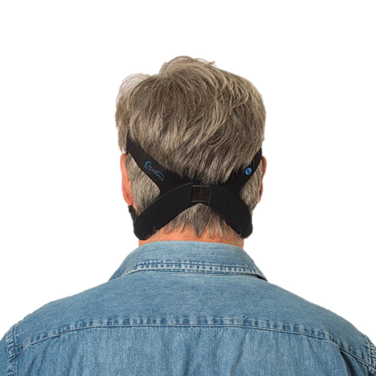 Stock Image of the Back of SleepWeaver 3D Soft Cloth Nasal CPAP Mask W/ Headgear