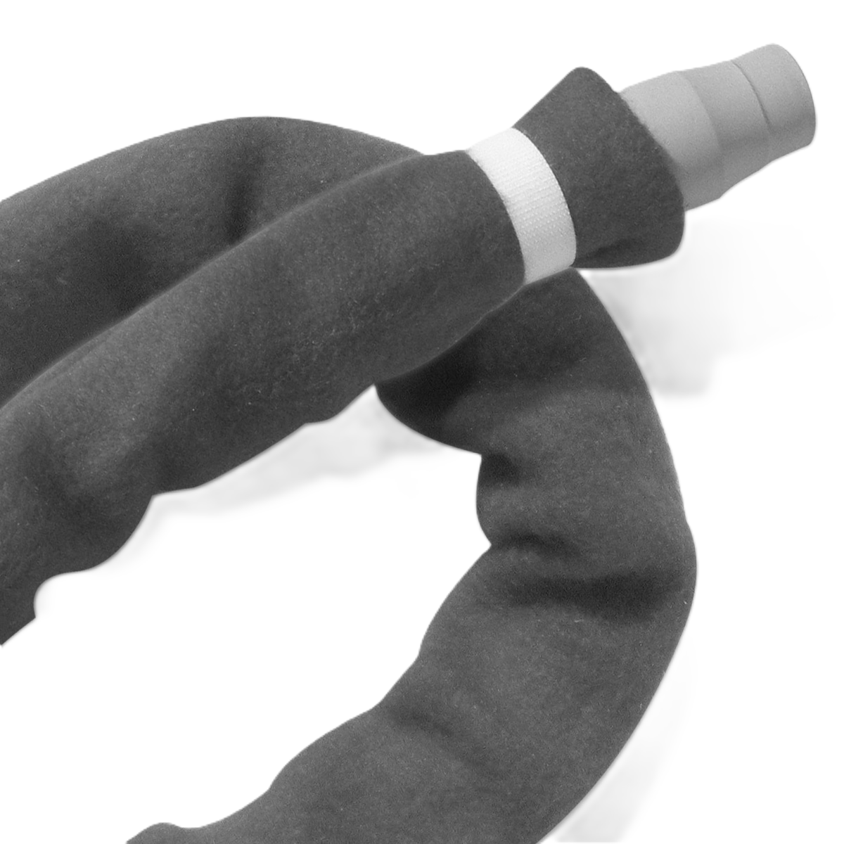 SnuggleHose Charcoal Colored Tubing Cover, Covering a CPAP Hose Tubing