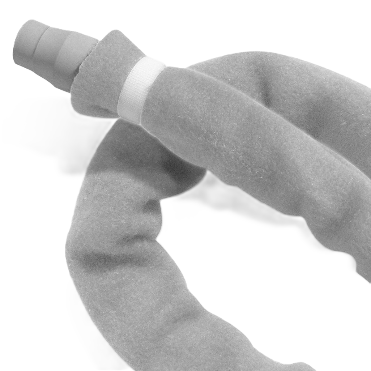 SnuggleHose Grey Colored Tubing Cover, Covering a CPAP Hose Tubing