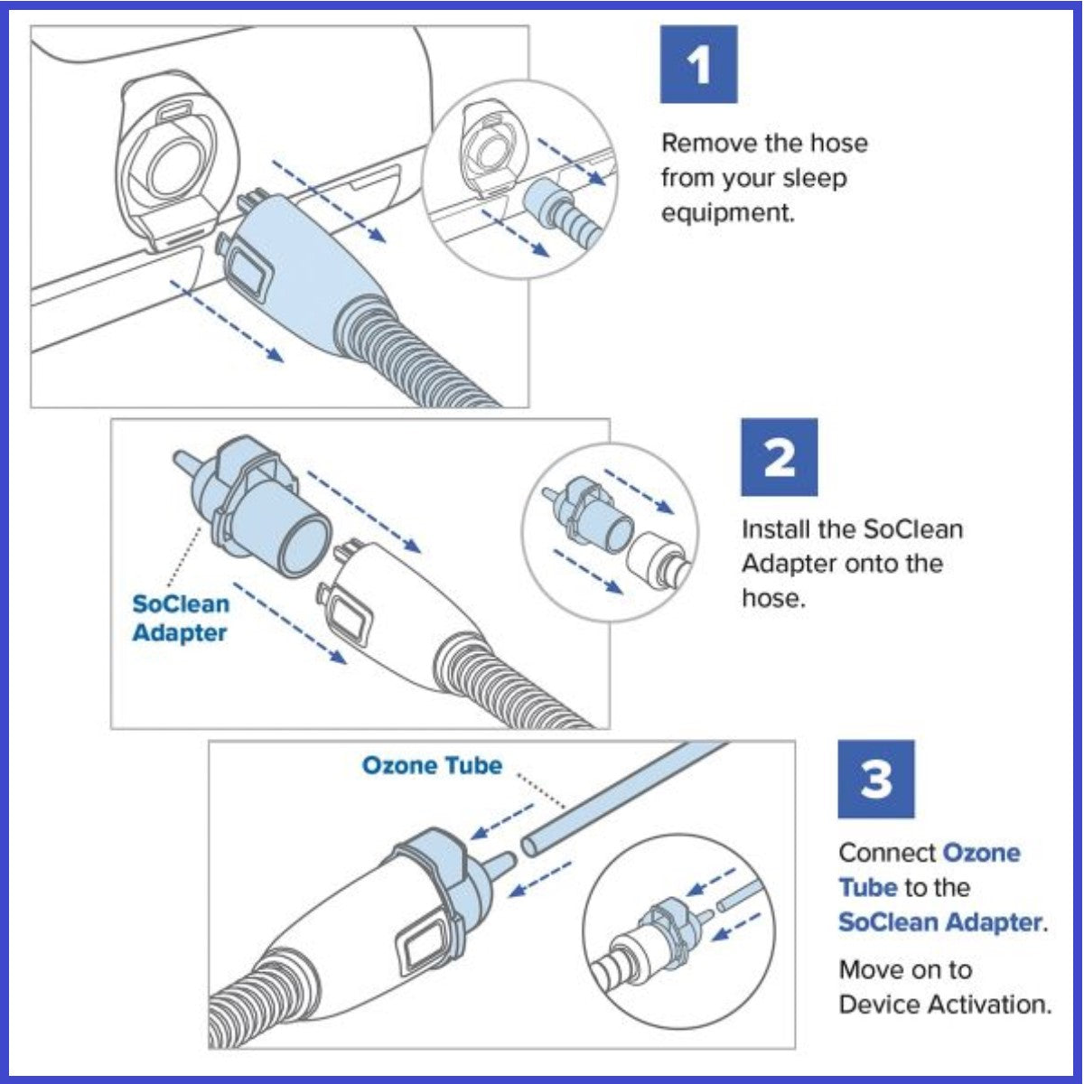 Instructions for SoClean Universal Hose Mask Adapter
