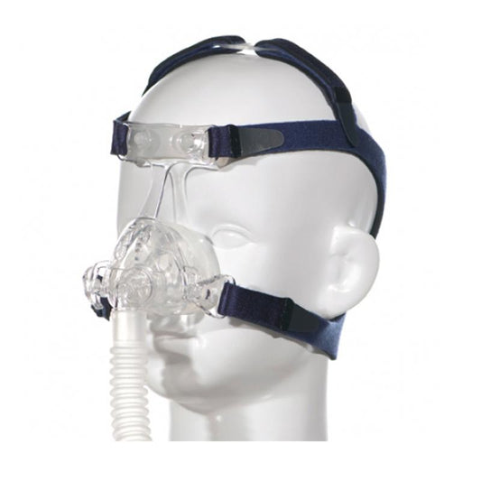 Stock Image of Sopora Nasal CPAP Mask W/ Headgear on Mannequin Head