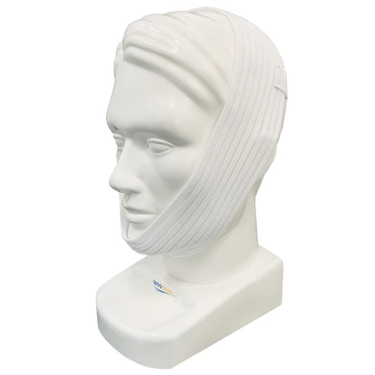 Stock photo of Spirit Medical Deluxe CPAP Chin Strap on mannequin head