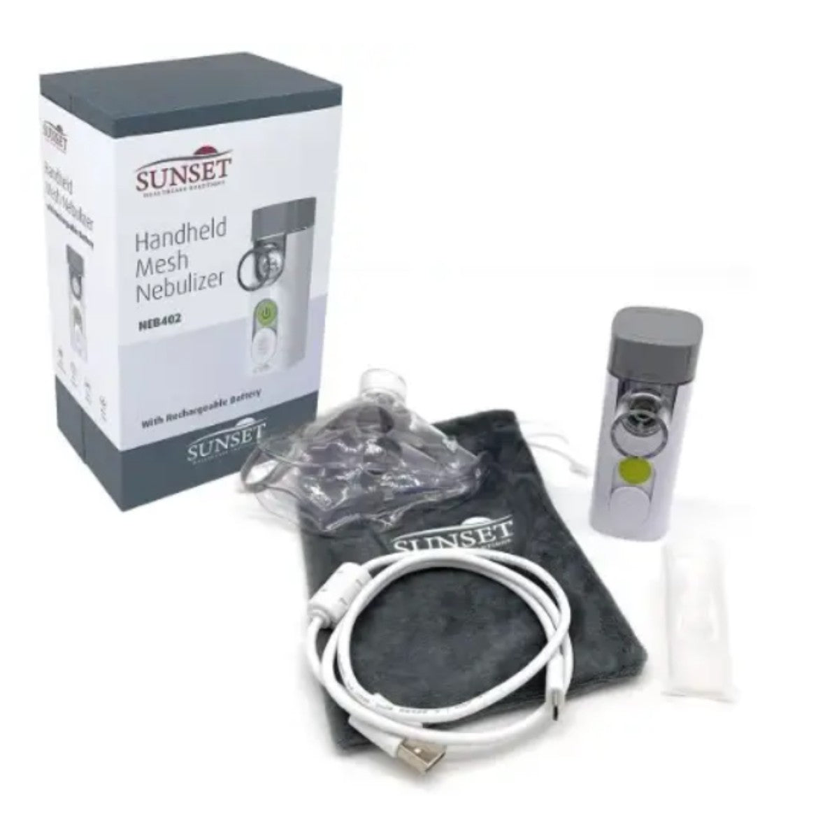 Stock Image of Sunset Mini Mesh Nebulizer W/ All Accessories