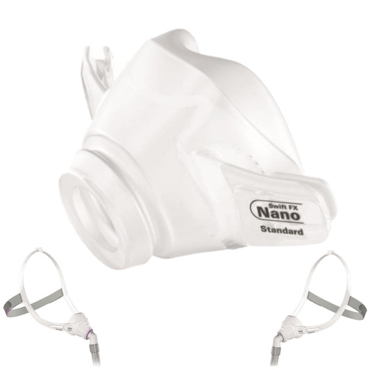 Stock photo of ResMed Swift FX and Swift FX for her nano CPAP mask replacement cushion