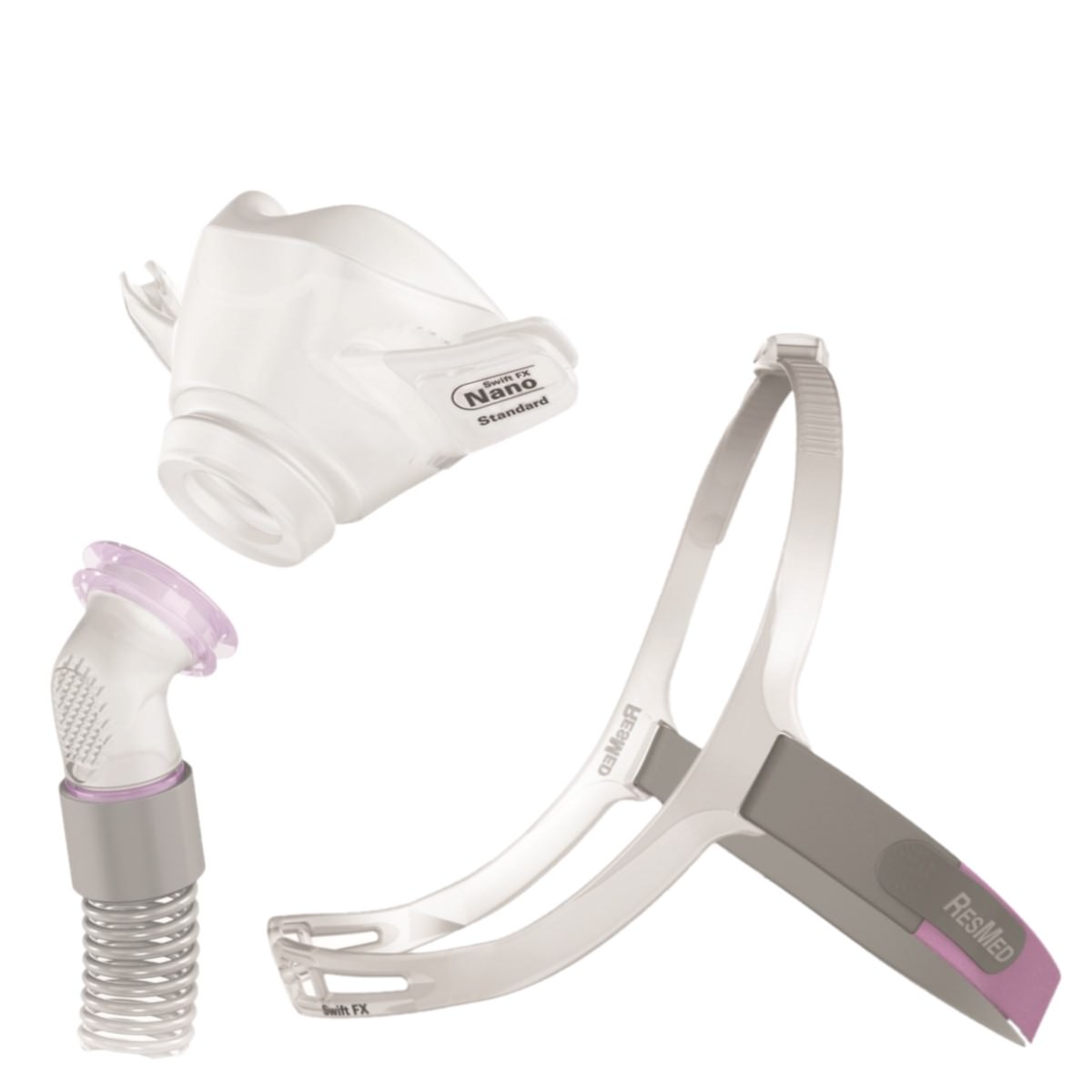 Stock photo of ResMed Swift FX and Swift FX for her nano CPAP mask replacement cushion