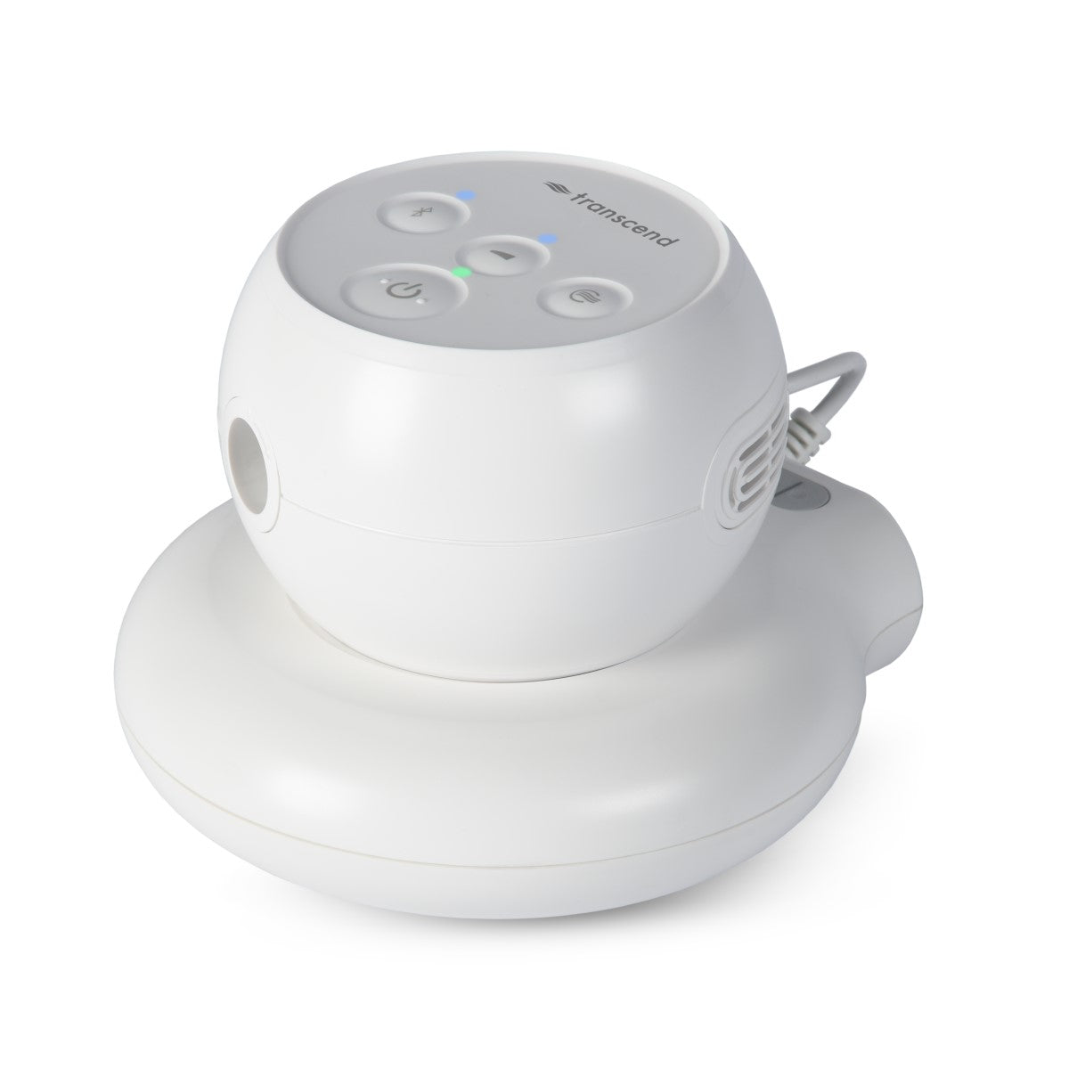 Stock photo of Transcend Micro PowerAway Travel CPAP Battery plugged into machine