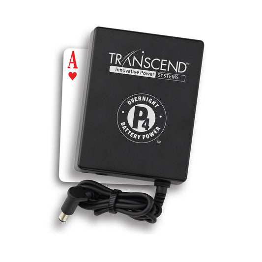 Transcend Sleep Apnea Therapy System P4 Cell Battery W/ Playing Card as Size Comparison