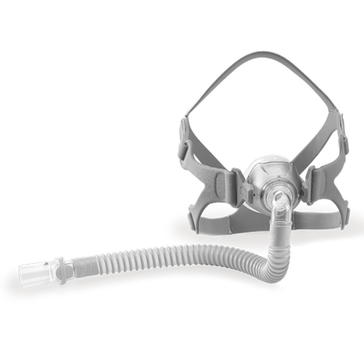 Front facing stock photo of Apex Medical Wizard 510 nasal CPAP mask system with short tube extended out