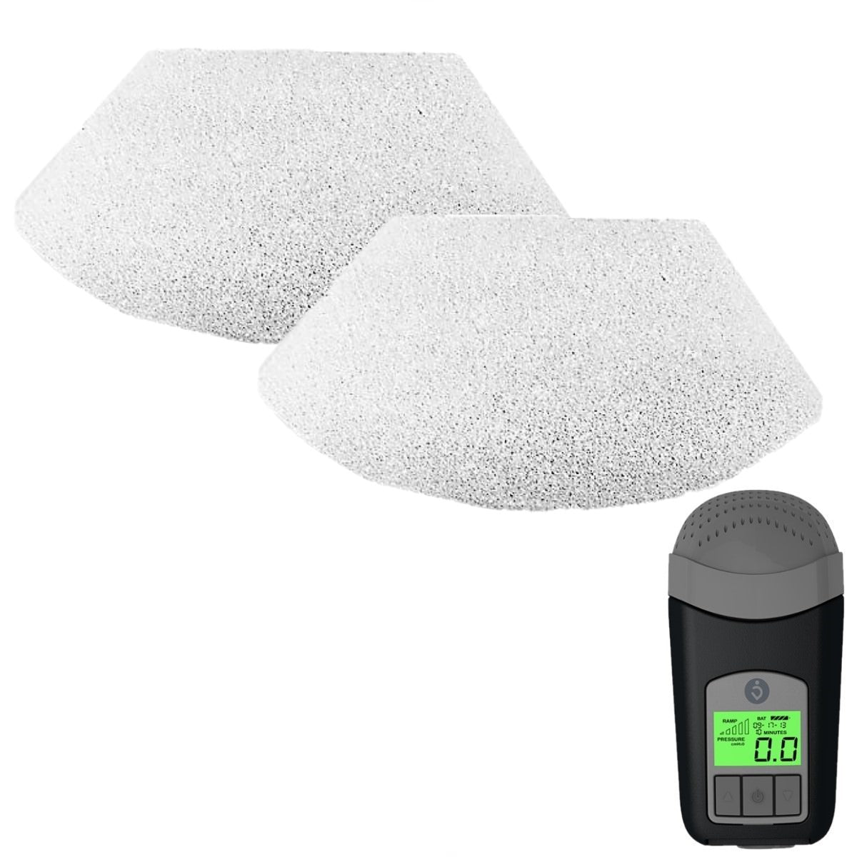Stock photo of Breas Z1 Auto Adjusting travel CPAP polyester filter 2 pack
