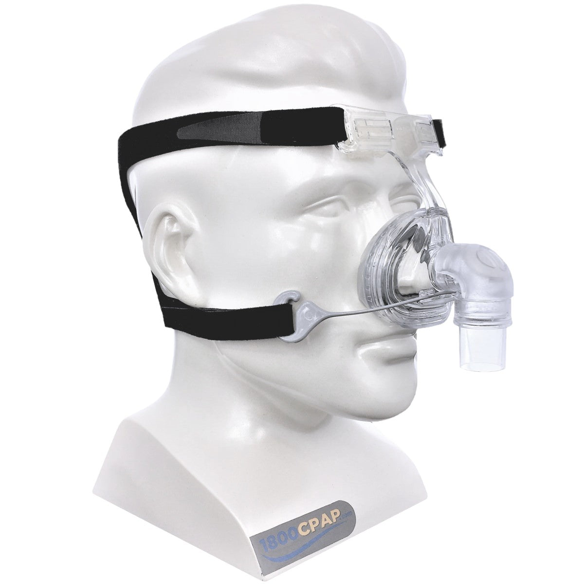 Angled View of Fisher & Paykel's  Zest Q Nasal CPAP Mask W/ Headgear