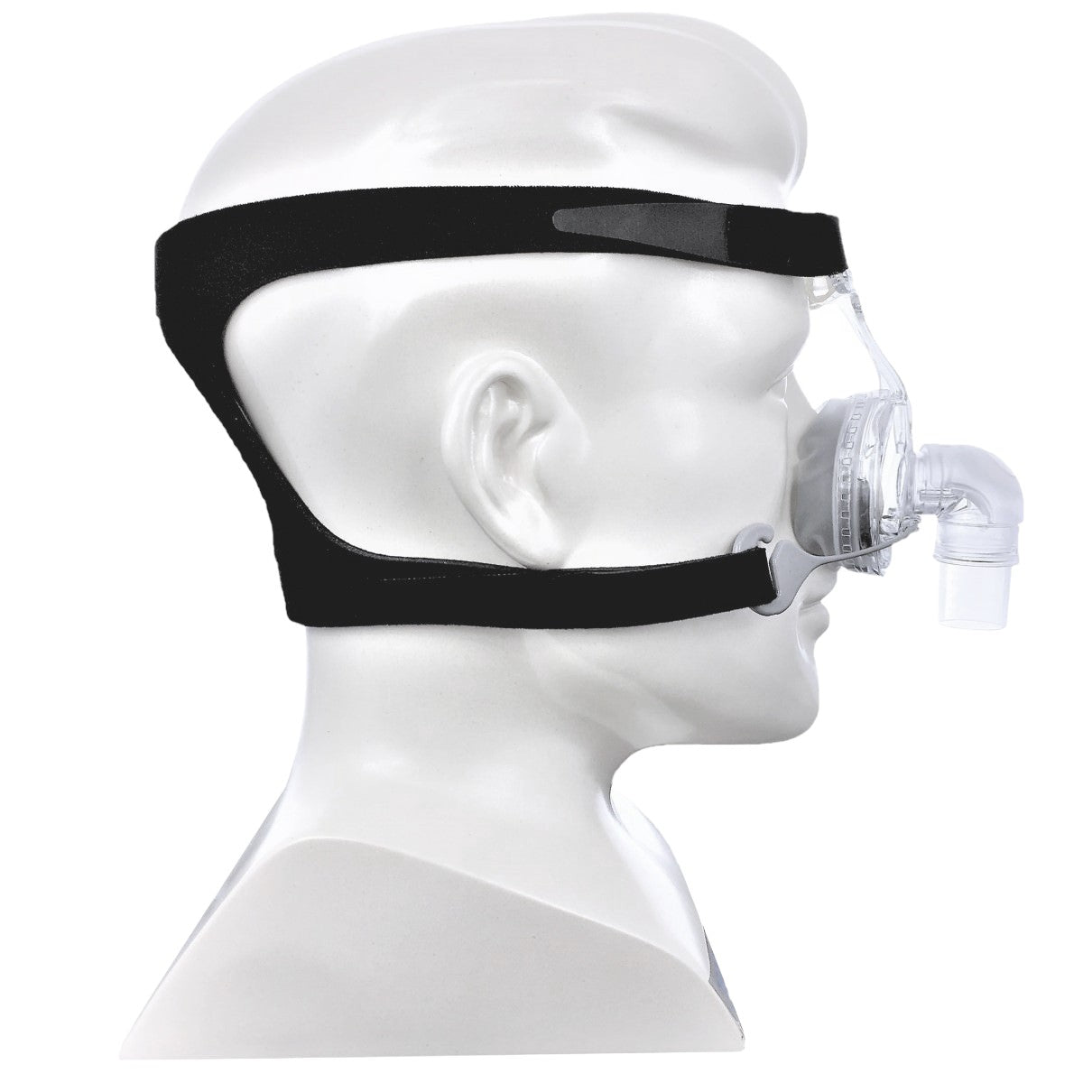 Side View of Fisher & Paykel's Zest Q Nasal CPAP Mask W/ Headgear