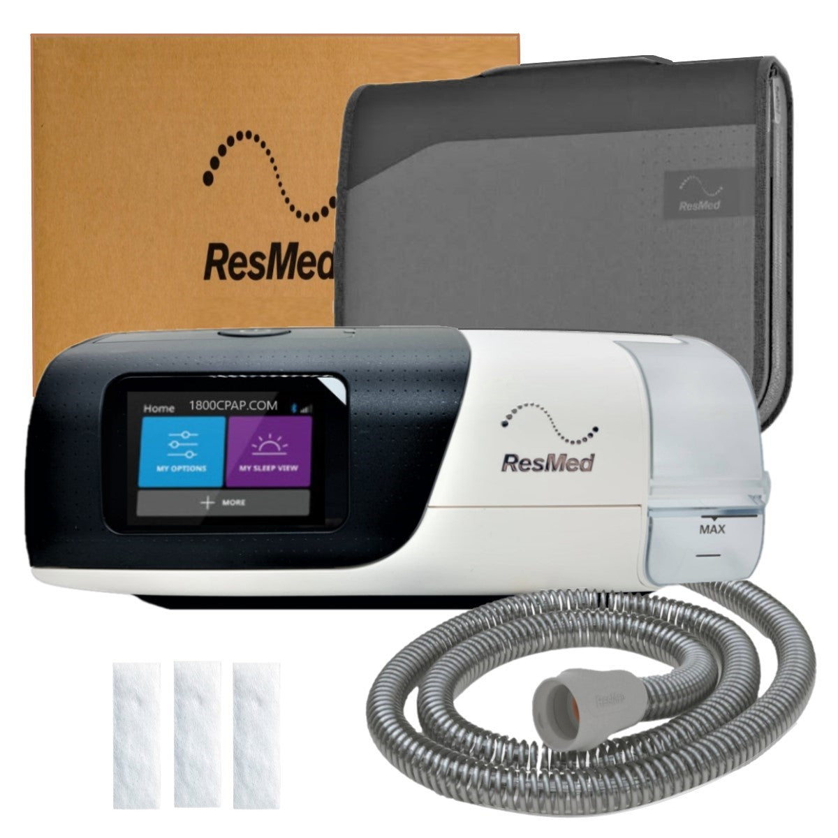 Stock Image of ResMed AirSense 11 Auto CPAP Machine W/ Humidifier - Certified Refurbished 