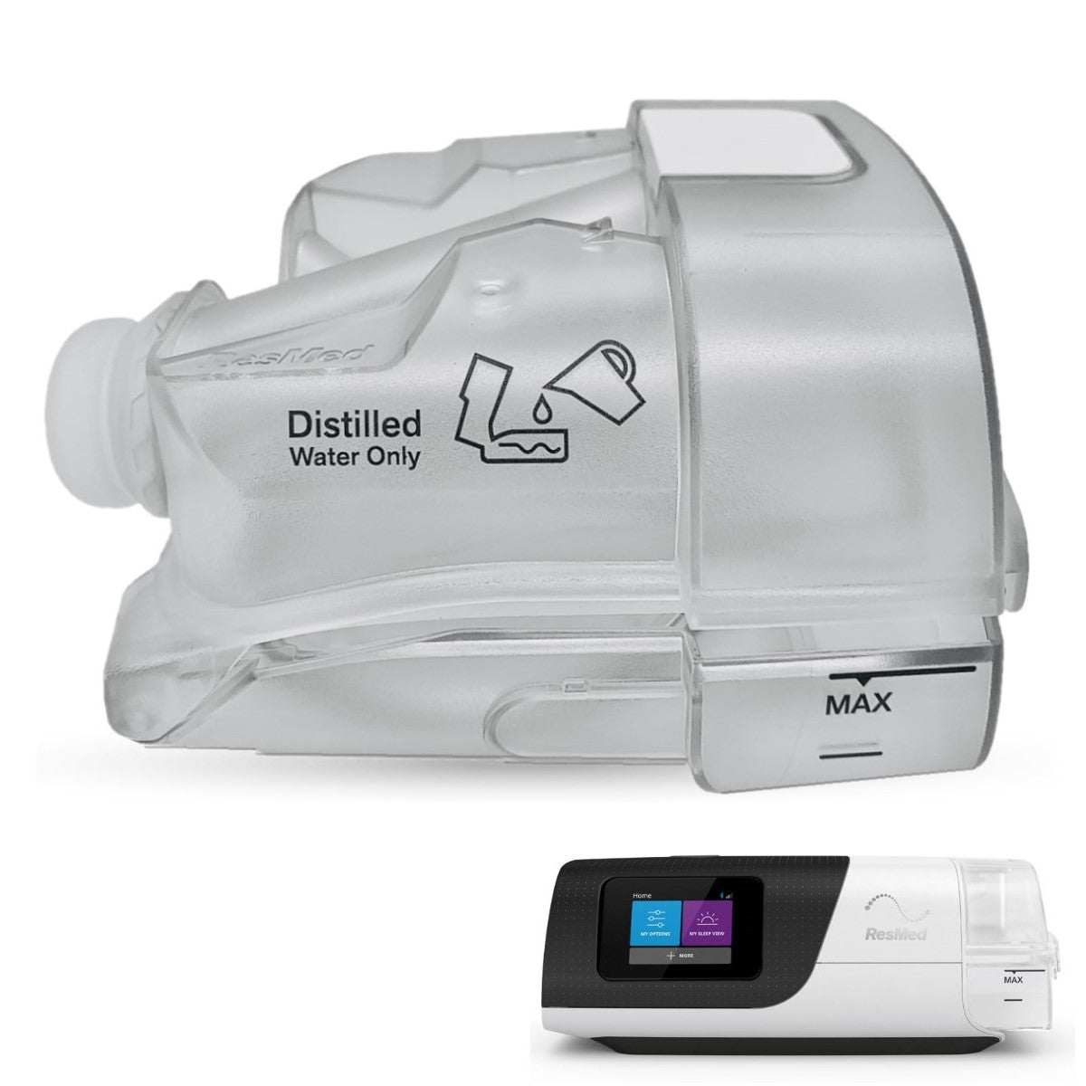 Stock Image of ResMed AirSense 11 Replacement Water Chamber 