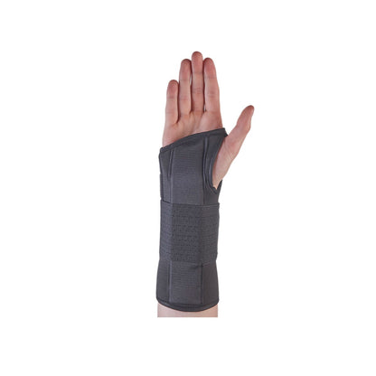 Palm View of Hand Wearing CoolTex AG 9 Wrist Splint W/ Strap