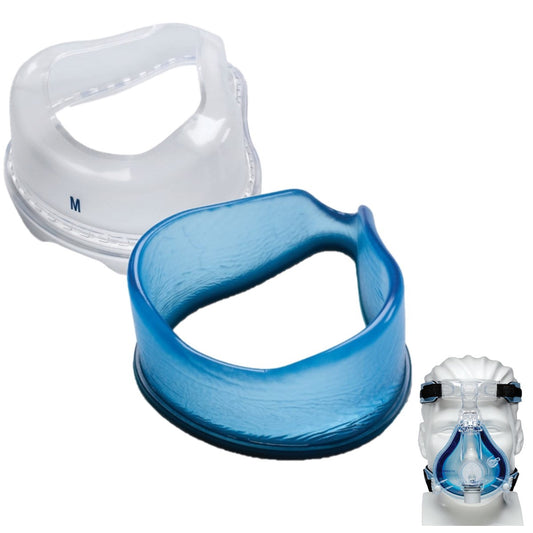 Stock photo of Philips Respironics Original ComfortGel full face CPAP mask cushion and flap