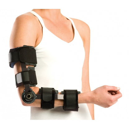 Stock Image of AirCast Mayo Clinic Elbow Brace on Person's Arm