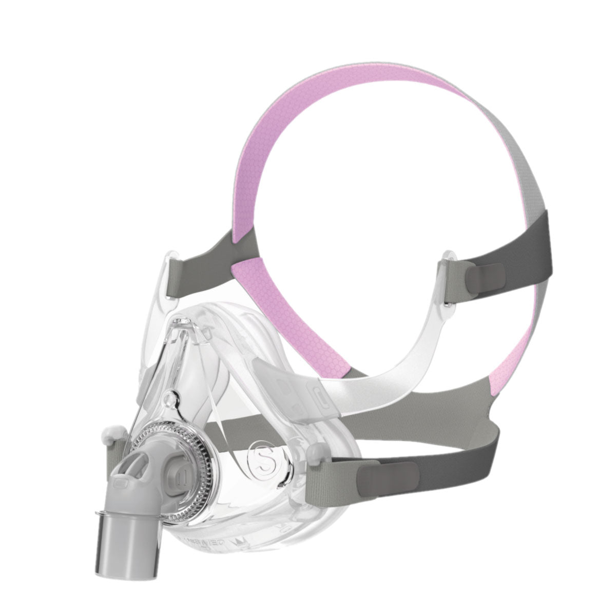 Angled Stock Image of ResMed AirFit F10 for Her Full Face CPAP Mask W/ Headgear 