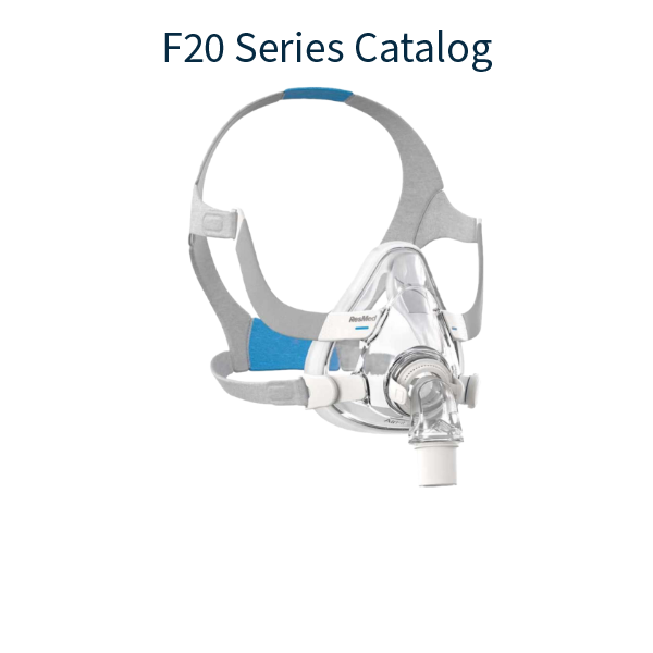 Stock Image of ResMed AirFit F20 Full Face CPAP Mask Product Catalog Hero