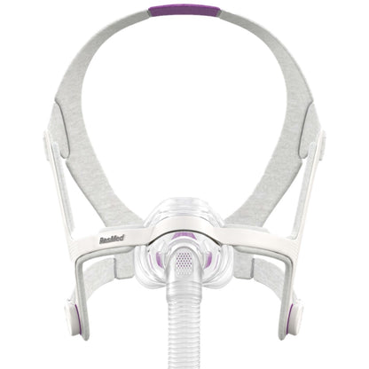 Stock photo of ResMed AirFit N20 for Her nasal CPAP mask with headgear