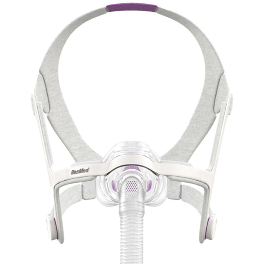 Stock photo of ResMed AirFit N20 for Her nasal CPAP mask with headgear