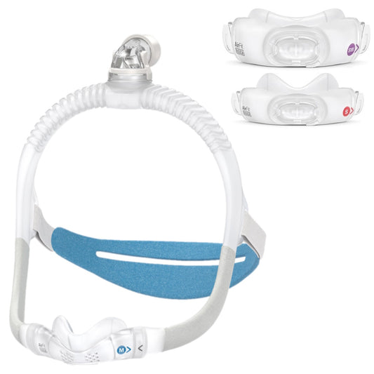 Stock photo of ResMed AirFit N30i nasal CPAP mask fit pack with headgear