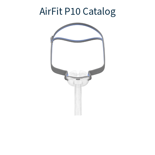 Stock Image of ResMed AirFit P10 Nasal Pillow CPAP Mask Product Catalog Hero
