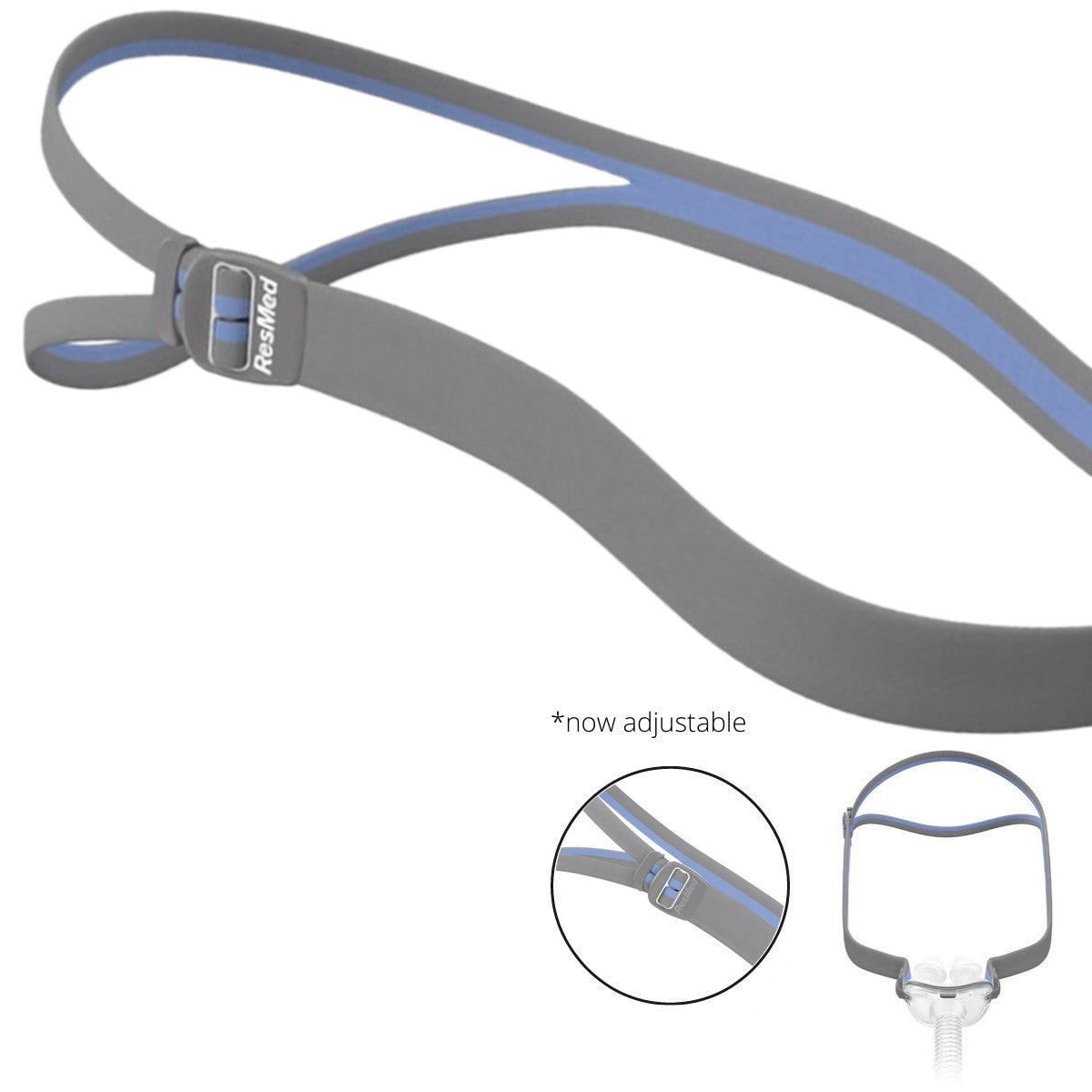 Stock Image of Replacement Headgear Strap for ResMed AirFit P10 Nasal Pillow CPAP Mask & ResMed N30 Nasal CPAP Mask