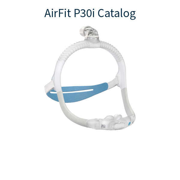Stock Image of ResMed AirFit P30i Nasal Pillow CPAP Mask Product Catalog Hero