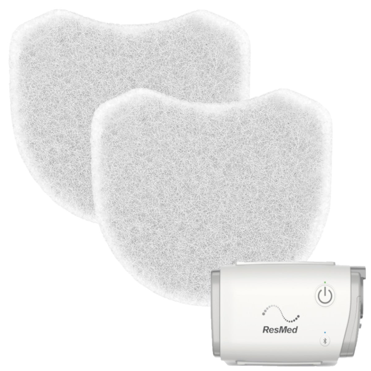 Stock photo of ResMed AirMini Travel CPAP Machine Disposable Fine Filters 2 Pack
