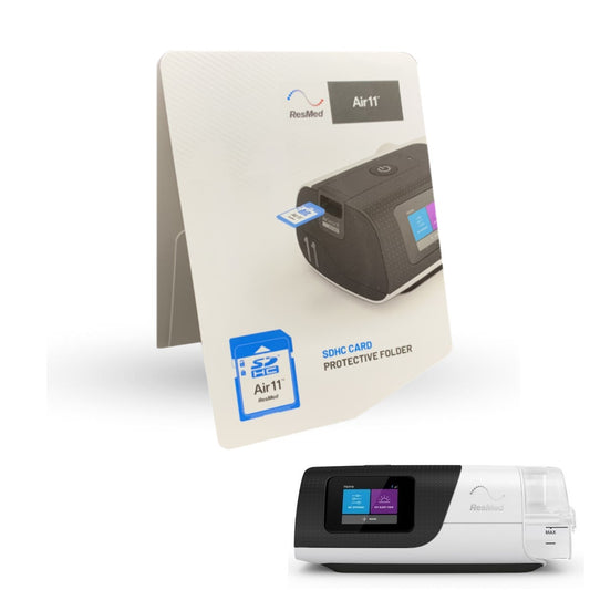 Stock photo of ResMed AirSense 11 SD Card with protective folder