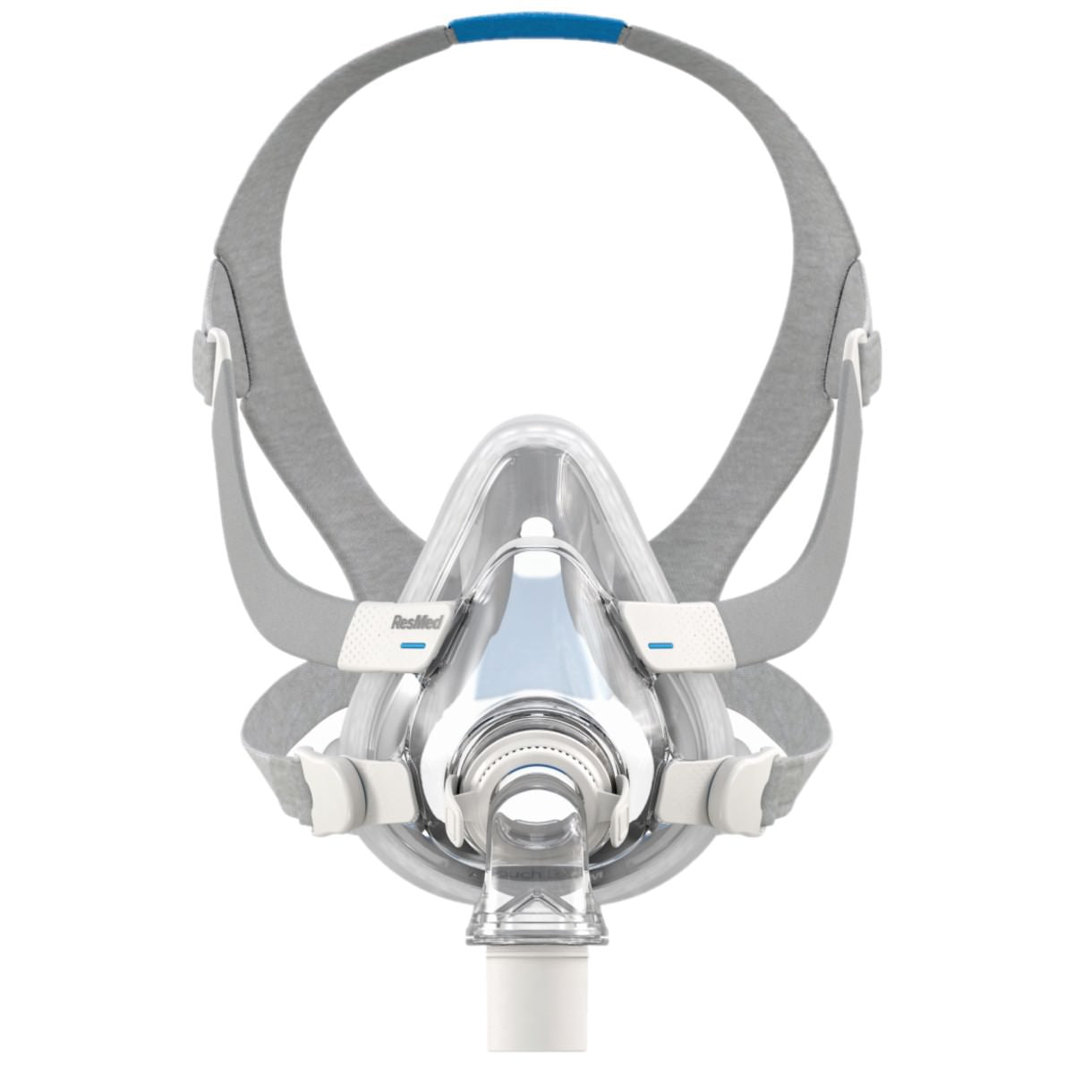 Stock photo of ResMed AirTouch F20 full face CPAP mask with headgear