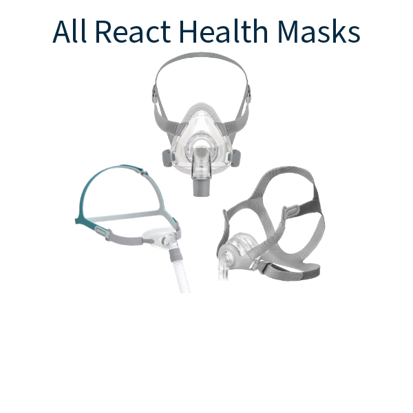 All React Health Masks Hero - Nasal Pillow Nasal & Full Face Mask