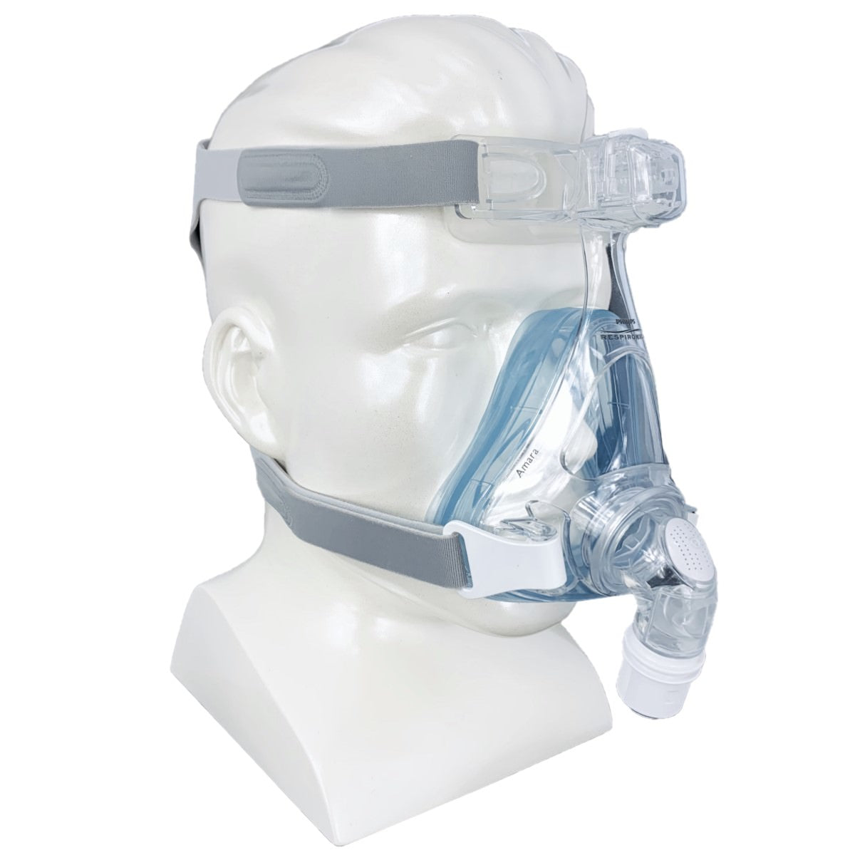Stock photo of Philips Respironics Amara full face CPAP mask with headgear