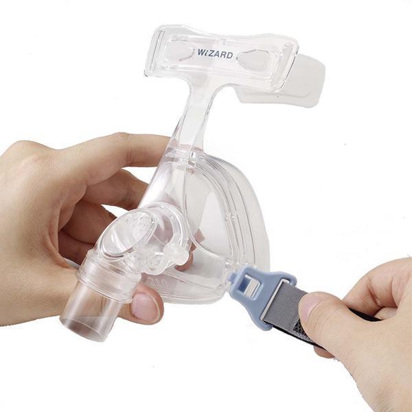 Stock photo of Apex Medical Wizard 210 nasal CPAP mask with headgear and headgear clip