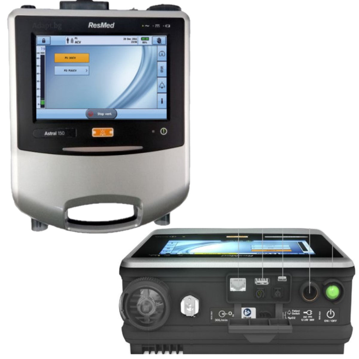 Stock photo of ResMed Certified Refurbished Astral 150 Portable Ventilator
