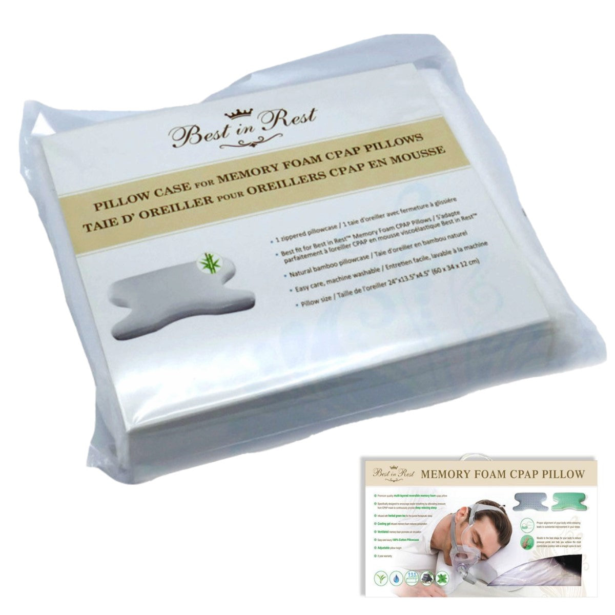 Stock photo of Choice One Medical Best in Rest Memory Foam Pillow Case