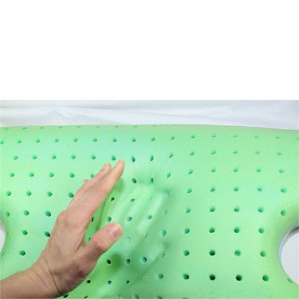 Photo of hand pushing Choice One Medical Best in Rest Memory Foam CPAP Bed Pillow