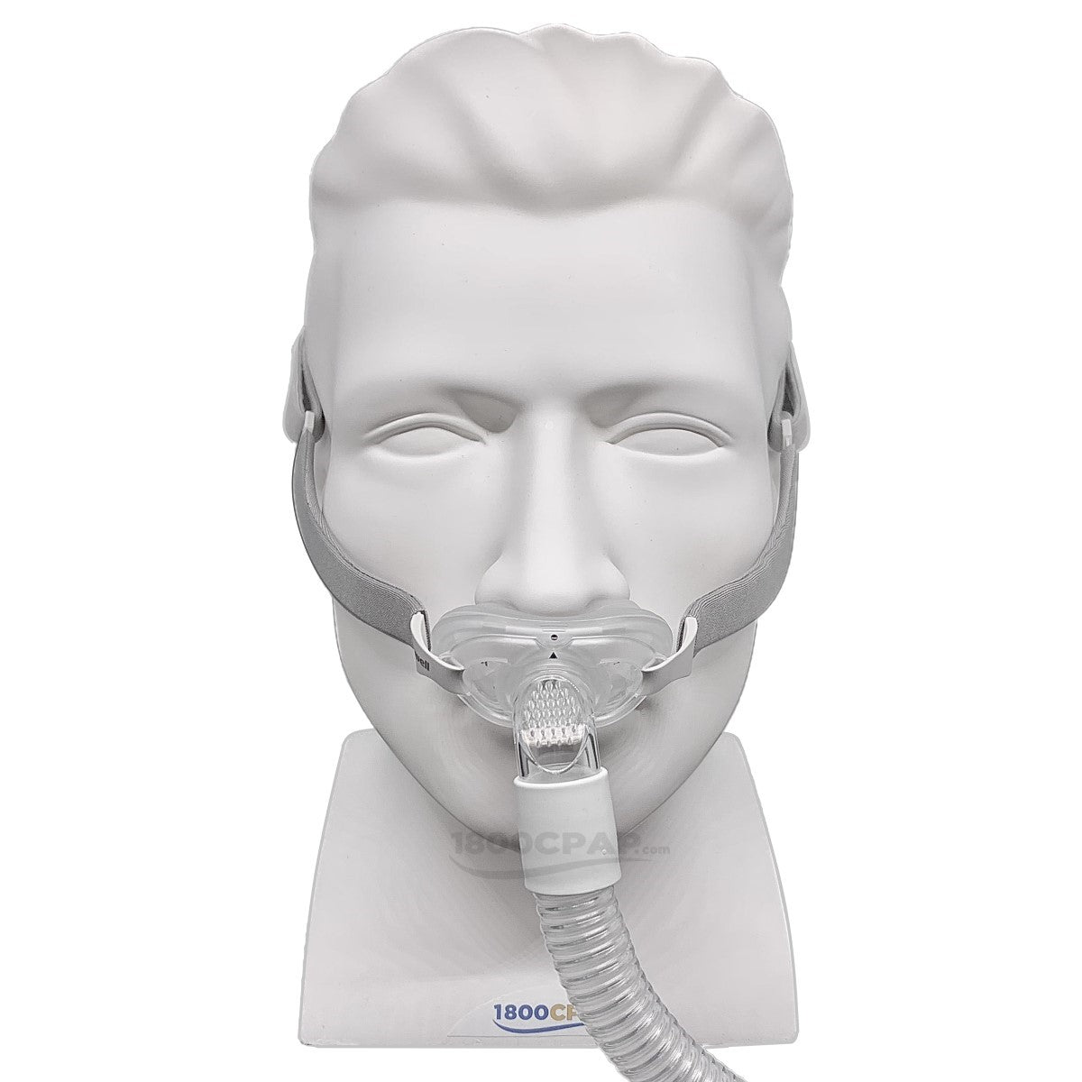 Stock photo of Yuwell BreathWear nasal pillow CPAP mask with headgear