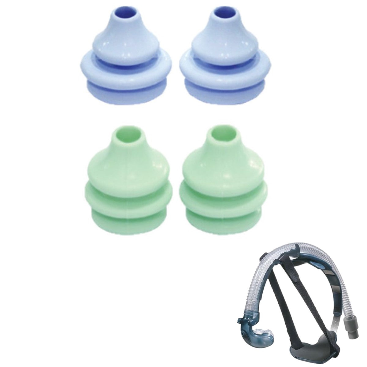 Stock photo of Puritan Bennett Breeze nasal pillow CPAP mask inserts
