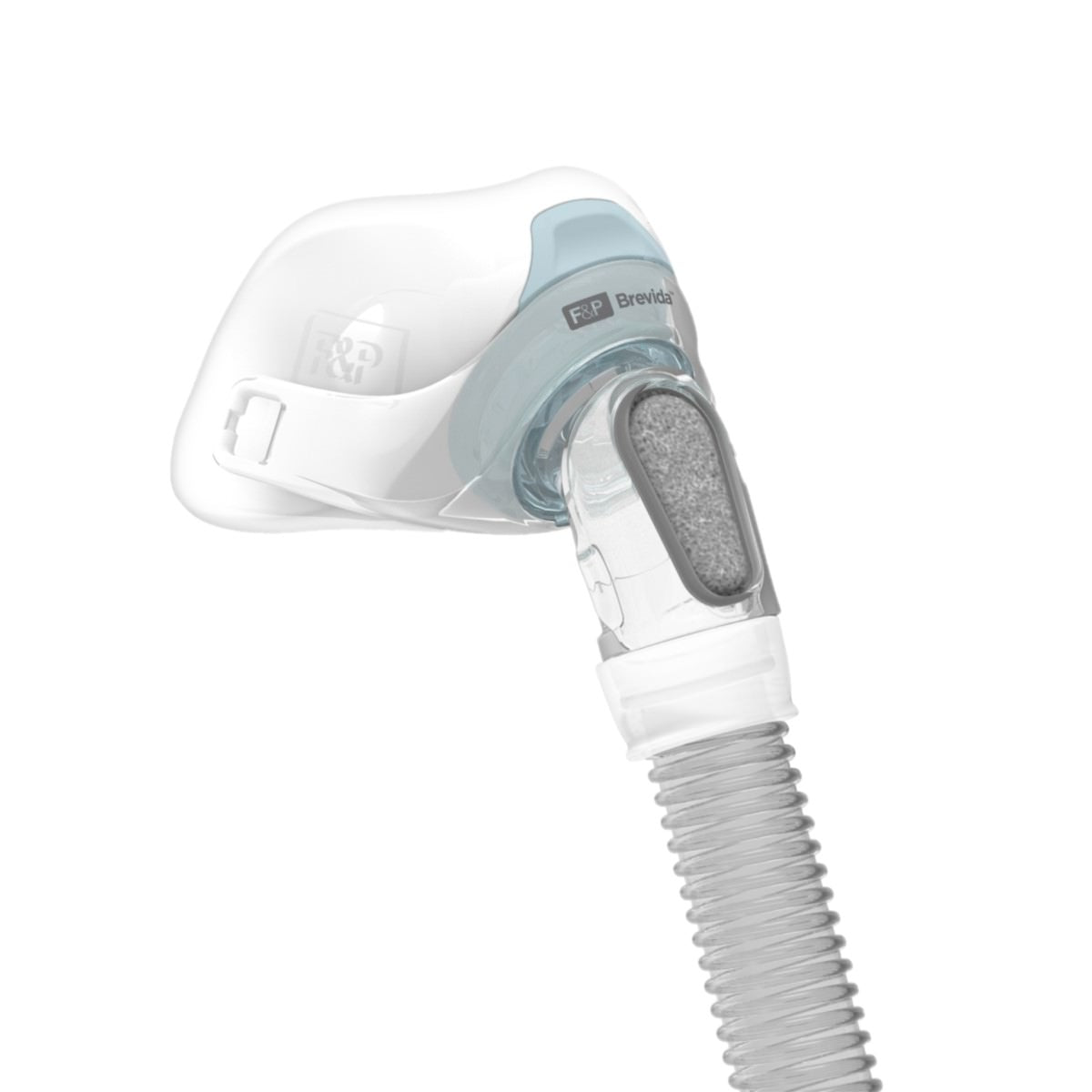 Stock photo of Fisher & Paykel Brevida nasal pillow CPAP mask without headgear