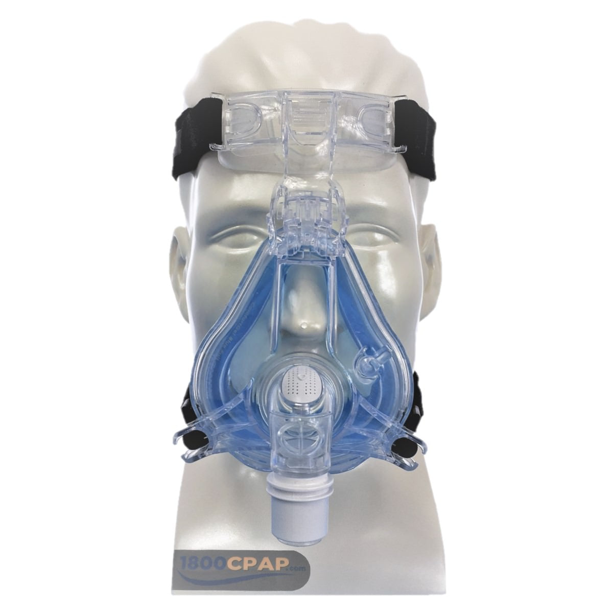 Stock photo of Philips Respironics ComfortGel Blue full face CPAP mask with headgear