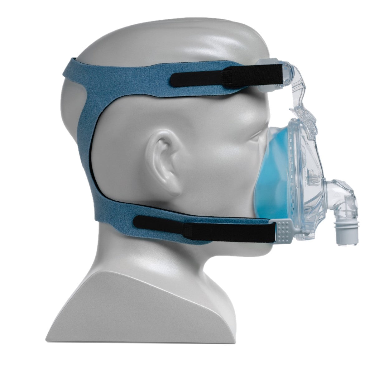 Stock photo of Philips Respironics ComfotGel full face CPAP mask with headgear