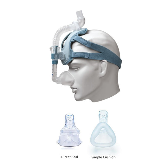 Stock photo of Philips Respironics ComfortLite 2 nasal and nasal pillow CPAP mask combo fitpack with headgear