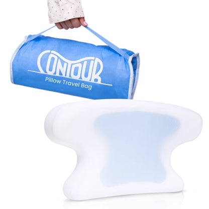 Infographic of Contour Product CoolPAP Travel CPAP Bed Pillow