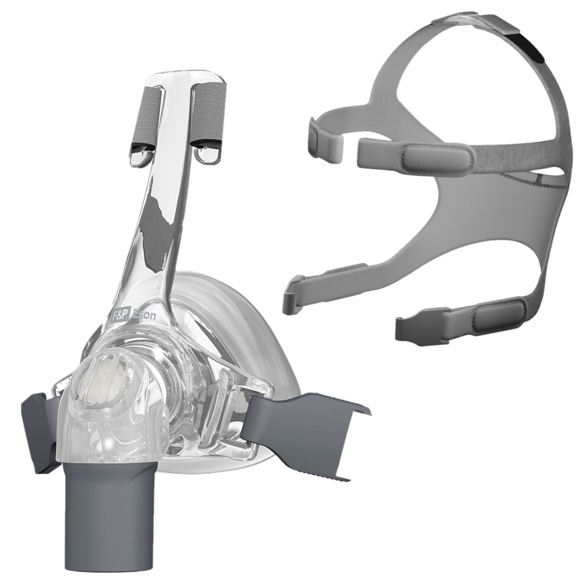 Stock photo of Fisher & Paykel Eson nasal CPAP mask with diffuser filter and optional headgear