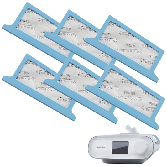 Stock Image of Replacement Disposable CPAP Filters for Philips Respironics DreamStation CPAP & BiPAP Machines - 6 Pack