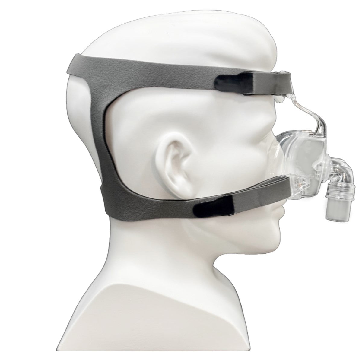 Stock photo of Roscoe Medical DreamEasy nasal CPAP mask with headgear
