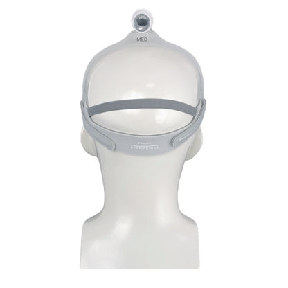 Stock photo of Philips Respironics DreamWear nasal CPAP mask with headgear