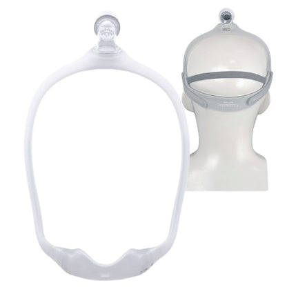 Stock photo of Philips Respironics DreamWear nasal CPAP mask with optional headgear